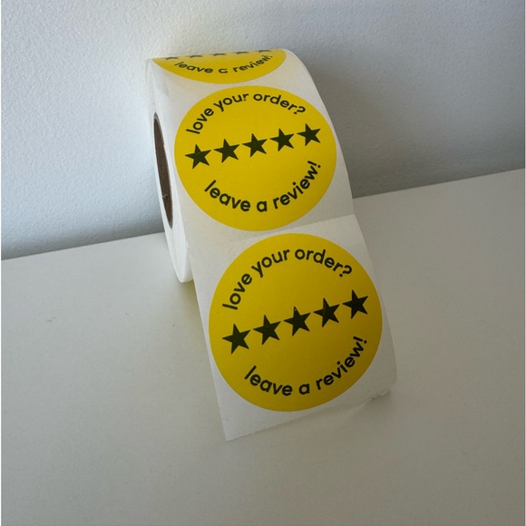 🎉BEST SELLING🎉⭐️100 Please Leave a Review Star Stickers label NEW - Picture 3 of 10